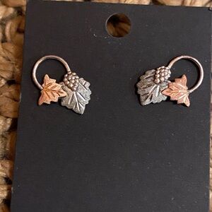 Sterling Silver and Gold Leaf Earrings